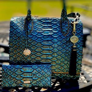 Brahmin Bird of Paradise Brasília in Caroline and matching Veronica wallet
